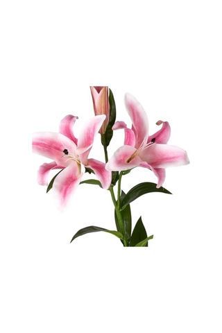 Yapay Çiçek Zambak Pembe-beyaz 85 Cm.