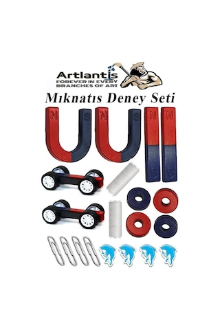 Artlantis Mıknatıs Seti 20 Parça 1 Paket Deney Malzemesi Okul Projeleri İçin Manyetik U I Araba Halka Mıknatıs De Genel
