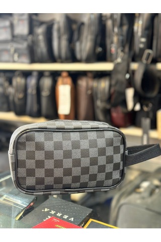 Trg Polo Gri Dama Desen El Portföy Çanta Gri