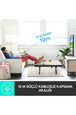LOGITECH K400 PLUS KABLOSUZ TOUCH KLAVYE-SİYAH 920-007149