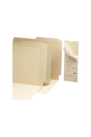 End Tab Converters For Folders, 3 1/4 X 9 1/4, Manila, 500/box