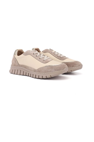 Gönderi(R) Gönderi R Kadın Bej Lastik Bağcıklı Hakiki Deri Sneaker Ddza83742560