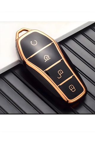 Autohan Keys Byd Atto 3, Seal U Anahtar Kılıfı Siyah Gold Altın
