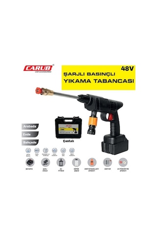 Carub Oto Yıkama Tabancası Şarjlı Basınçlı Br0922536