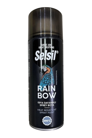 Selsil Rainbow Akrilik Sprey Boya 690 Derece Isıya Dayanıklı Siyah Belirtilmemiş