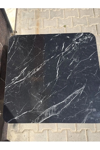 Sadeceonda Siyah Katlanır Balkon Masası - 60x60 Cm