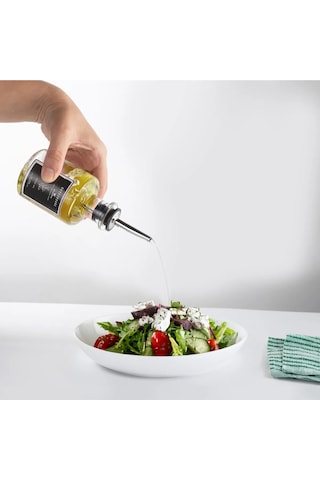 Khakma Ahşap Stantlı Şeffaf 3'lü 250 ML Sosluk Yağdanlık