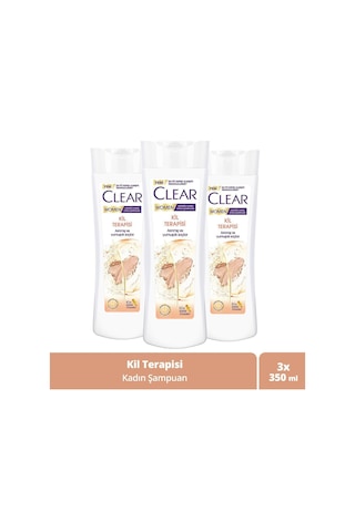 Women Kepeğe Karşı Etkili Şampuan Kil Terapisi 350 Ml X3