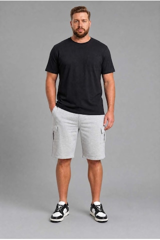 Defacto Relax Fıt Düz Paça Sweatshirt Kumaşı Uzun Şort H2058ax26smgr210 Gri-gr210