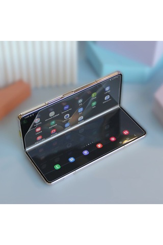 Samsung Uyumlu Galaxy Z Fold 2 Zore Hizalama Aparatlı S-fit Body Ekran Koruyucu