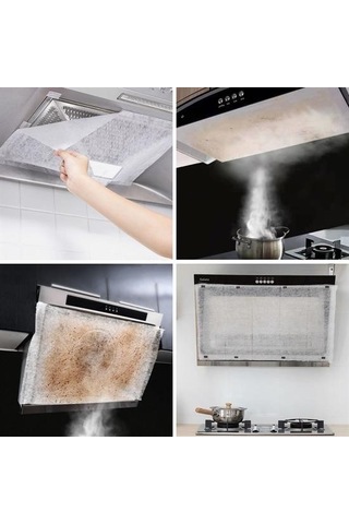 Ams Net 2li Yağ Emici Duman Önleyici Pratik Mutfak Davlumbaz Koruyucu Dayanıklı Yedek Filtre 45x90cm