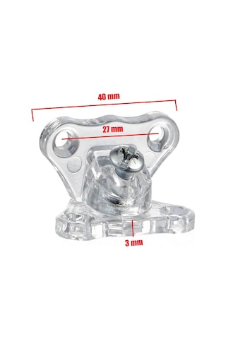 Açılı T Bağlantı Çektirme Şeffaf Köşe Birleştirme Kelebek 10 Adet N11.24064