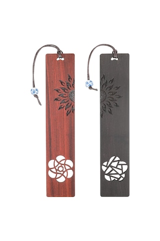 Kitap Severler İçin Ahşap Ayraçlar, 2 Parça El Yapımı Ahşap Ayraç