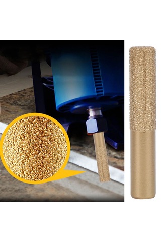 Padalink Brazing Elmas Teknolojiyle Üretildi, Mermer-kuvars Taş Kenar Kesim İçin Uygulanır, 12.7x13.5x75mm Elmas Freze Ucu