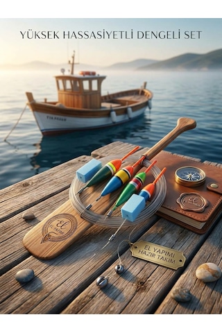 4 Adet El Yapımı Şamandıralı Deniz Balık Avı Takımı 8