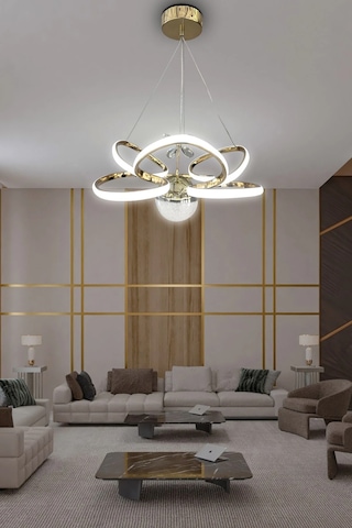Kral Tacı Modern Sarkıt Led Avize Çok Renkli