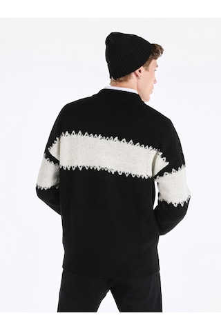 Colin's Colins Regular Fit Triko Siyah Erkek Kazak Siyah
