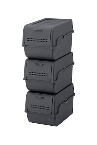 Technow Motek Mt-40 S-box 8 Litre 3'lü Çok Amaçlı Organizer Düzenleyici Antrasit 3 8litre Antrasit