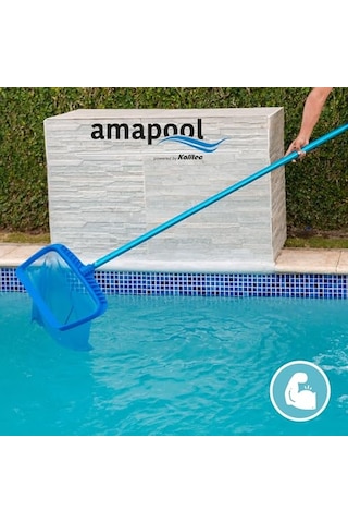 Deluxe Havuz Dip Kepçesi - İnce Gözenekli Derin Havuz Ağı