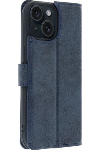 Newface - 603 - Apple Apple iPhone Uyumlu 15 Trend S Plus Kapaklı Kılıf - Glblseme - - Lacivert