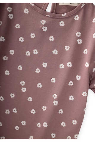 Cigit Desenli Pijama Takımı 2-9 Yaş Çiçek Desen Bakır
