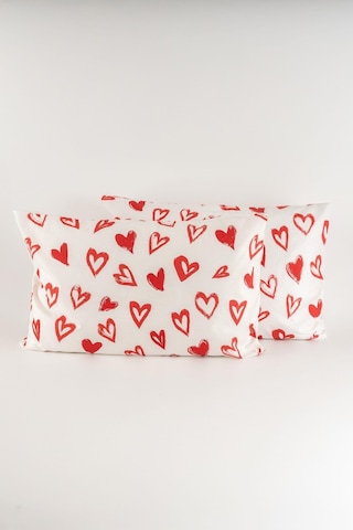 Soley Mix & Match Lover %100 Pamuk 2'li Yastık Kılıfı Seti Kırmızı