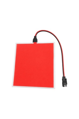 Pm-37728 100x100mm Elektrominesans El 3v Led Panel Kırmızı Aydınlatmalı Esnek Yapı Renkli