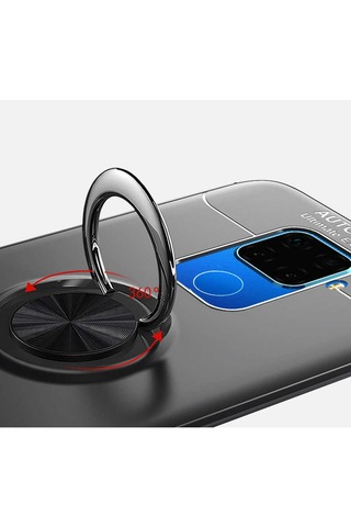Huawei Mate 30 Lite Kılıf Yüzüklü Magnetli Ravel Case
