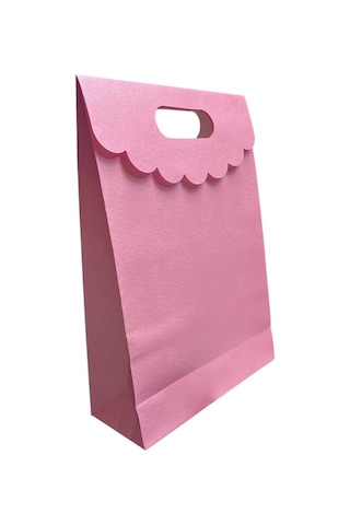El Geçme Hediye Zarfı Pembe 28x23x8.5 Cm 12'li