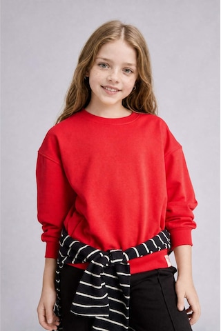 Defacto Okula Dönüş Relax Fıt Bisiklet Yaka Sweatshirt Kız Çocuk E6842a826aurd227 Kırmızı-rd227