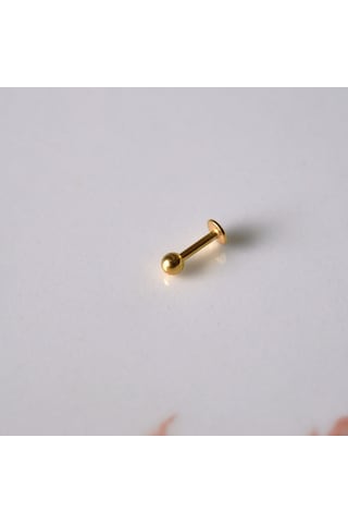 Cerrahi Çelik Top Piercing Tragus Helix Lob Conch Kııkırdak 6 Mm Gold Renk Gold