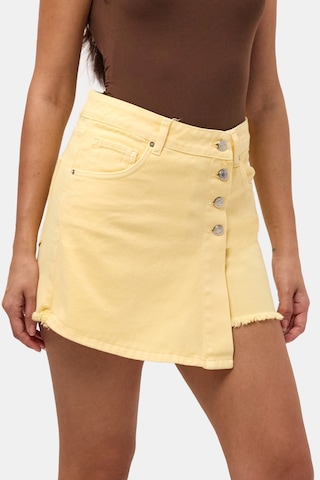 Itsbasic Kadın Light Sarı 6s6-108 Denim Şort Etek