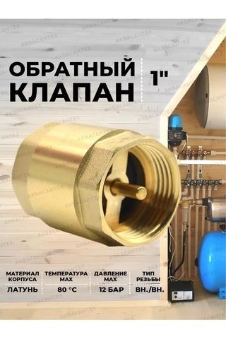 Thermofix 1" Pirinç Milli Geri Tepme Valfi 152782157