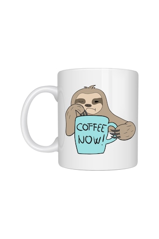 Northcity Tembel Hayvan Coffee Now Porselen Kupa Eğlenceli Kahve Kupası Ve Ofis Bardakları