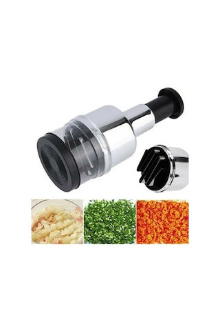 Likeable Mutfak Kıyıcı Baskı Kesici Sebze Soğan Sarımsak Dilimleme Soyucu Dicer Kıyma Siyah