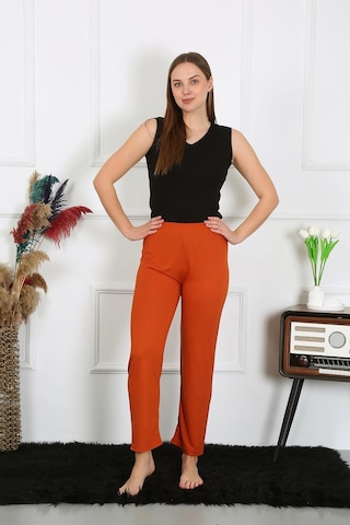 Akbeniz Kadın Pamuk Penye Tek Alt Pijama Kremit 27513-kremit Kiremit