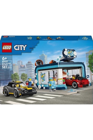 LEGO® City Otomatik Araç Yıkama 60497 - 6 Yaş ve Üzeri Çocuklar için 4 Minifigür İçeren Yaratıcı Oyuncak Yapım Seti (583 Parça)