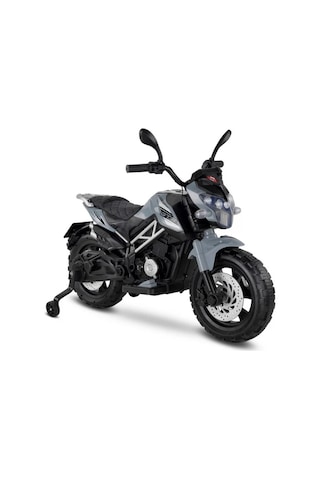Babyhope 447 Motocross Akülü Motorsiklet 12v Gri Çok Renkli