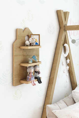 Rafido Ahşap Dekoratif Duvar Rafı 51x33 Cm Atlantik Çam