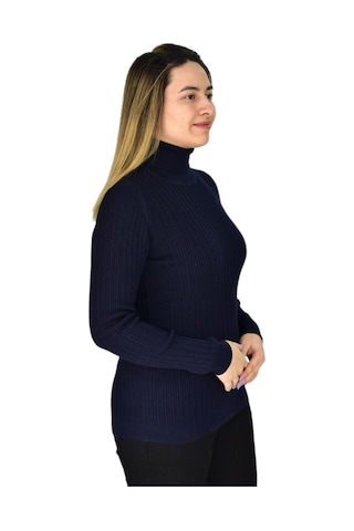 Kadın Büyük Beden Balıkçı Yaka Kazak R22897 Bgl-st03178-1 001