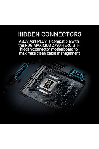 Asus A31 Plus M-atx Kasa, Gi Zli Konnektör Destekli , 360 Mm Rad