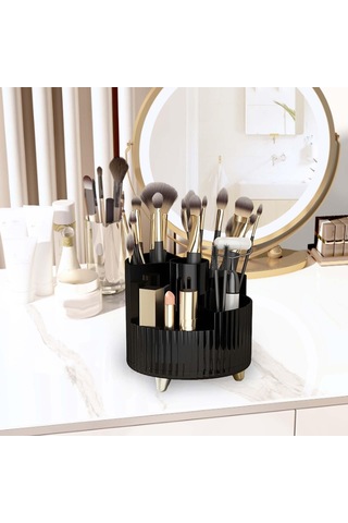 Homyl Dönen Makyaj Organizatör Masası Saklama Kabı Anti Kayma