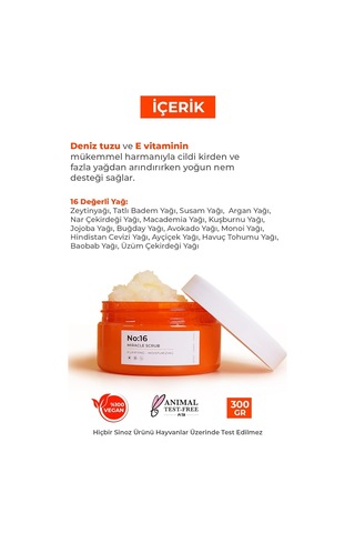 Sinoz No:16 Yoğun Nemlendirici, Besleyici Ve Arındırıcı Vücut Peelingi 300 Gr. Sku: Smg8690010457363