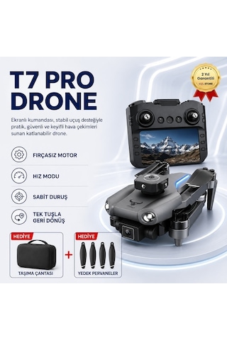 T7 Pro Drone 4k Çift Kameralı Gps Wifi Fpv 360 Engel Algılama Katlanabilir Drone-1598