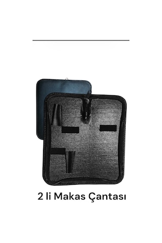 2 Bölüm 2 Makas Lı Fermuarlı Saç Kesim Makası Çantası 1 Adet