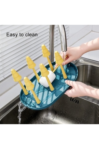 Dancemonkey Mavi Sarı Plastik Tepsi Baş Aşağı Kabı, Saklama Rafı Çok renkli