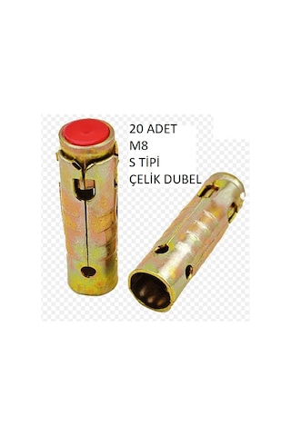 M8 S Tipi Çelik Dubel 20 Adet