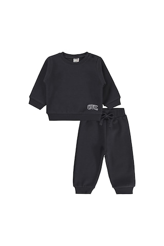 Civil Baby Cvl Nakışlı 6-18 Ay Takım - Gri Füme