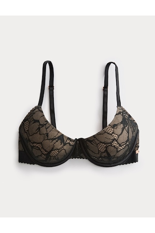 Marks & Spencer LaceWear Dantel Detaylı Destekli Sütyen T81006841F Siyah