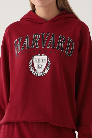 Harvard Kadın Bordo Sweatshirt 5274-42375 Bordo